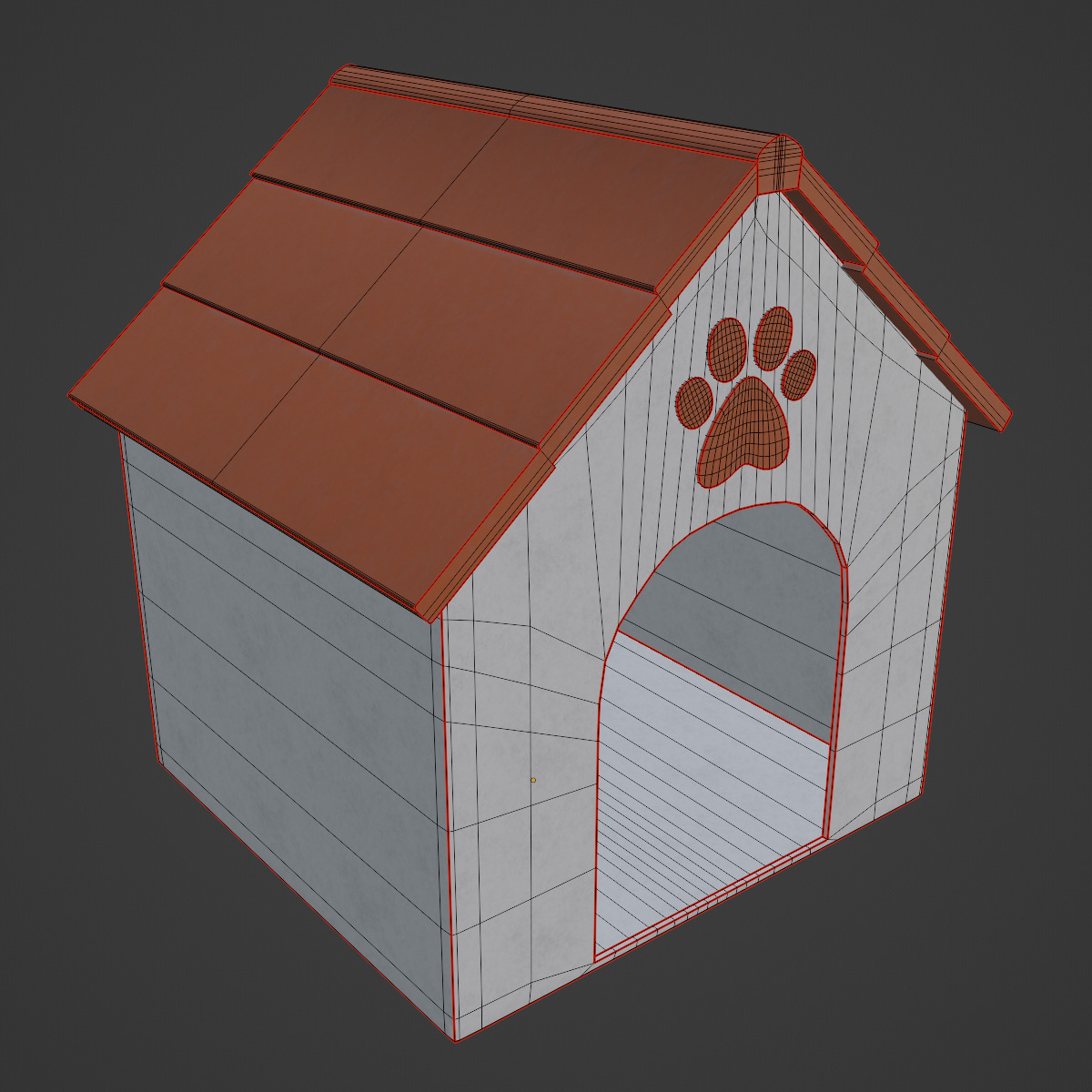Dog House 02 Low-poly 3D model_7