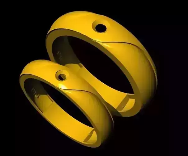 couple band ring 3dm file