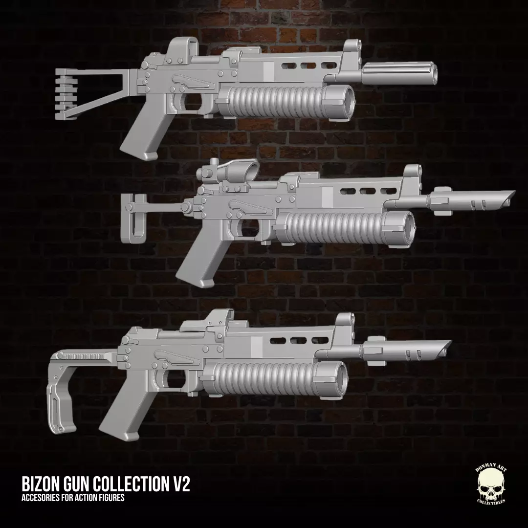 Bizon Collection V2 3D printables for action figures 3D print model