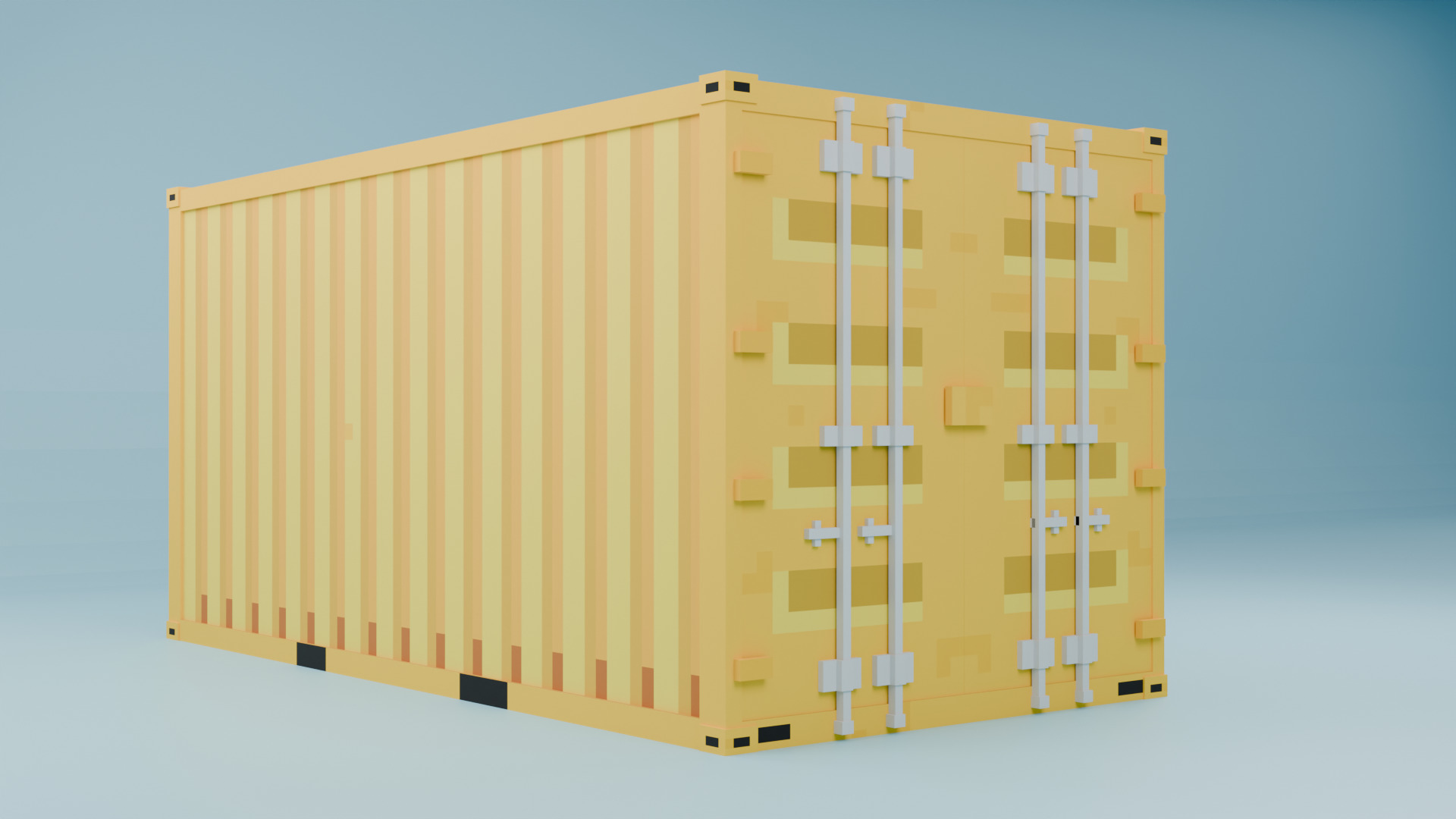 Container Blockbench model Free 3D model_1
