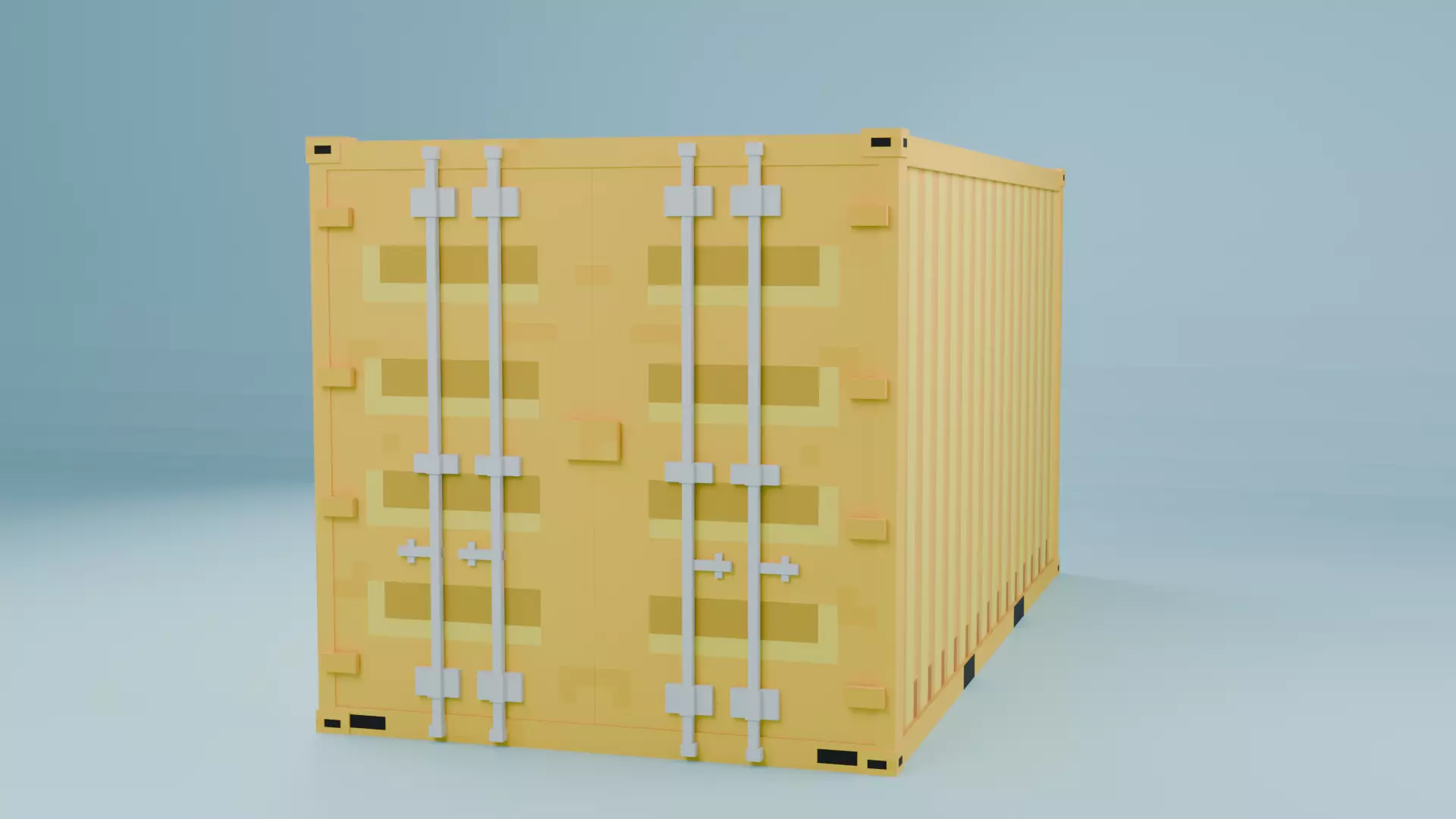 Container Blockbench model Free 3D model_0