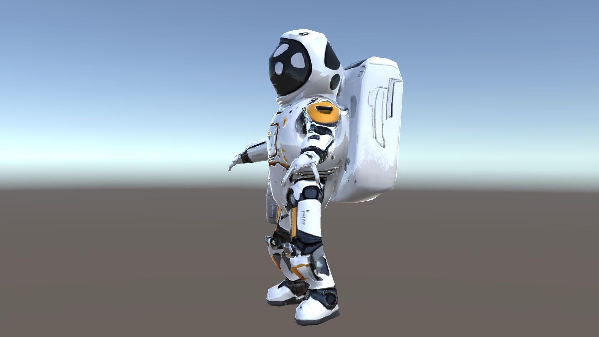 AstroBot Futuristic Companion Robot with Interchangeable Modules Low-poly 3D model_23