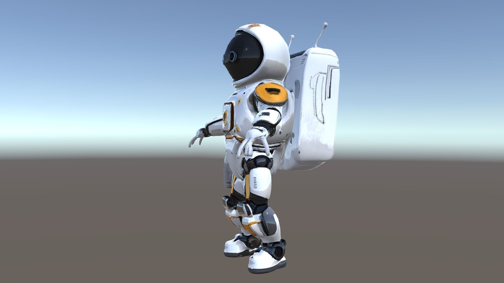 AstroBot Futuristic Companion Robot with Interchangeable Modules Low-poly 3D model_25