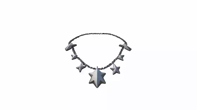 3d Render Gold And Diamond  Silver Necklace Jewellers