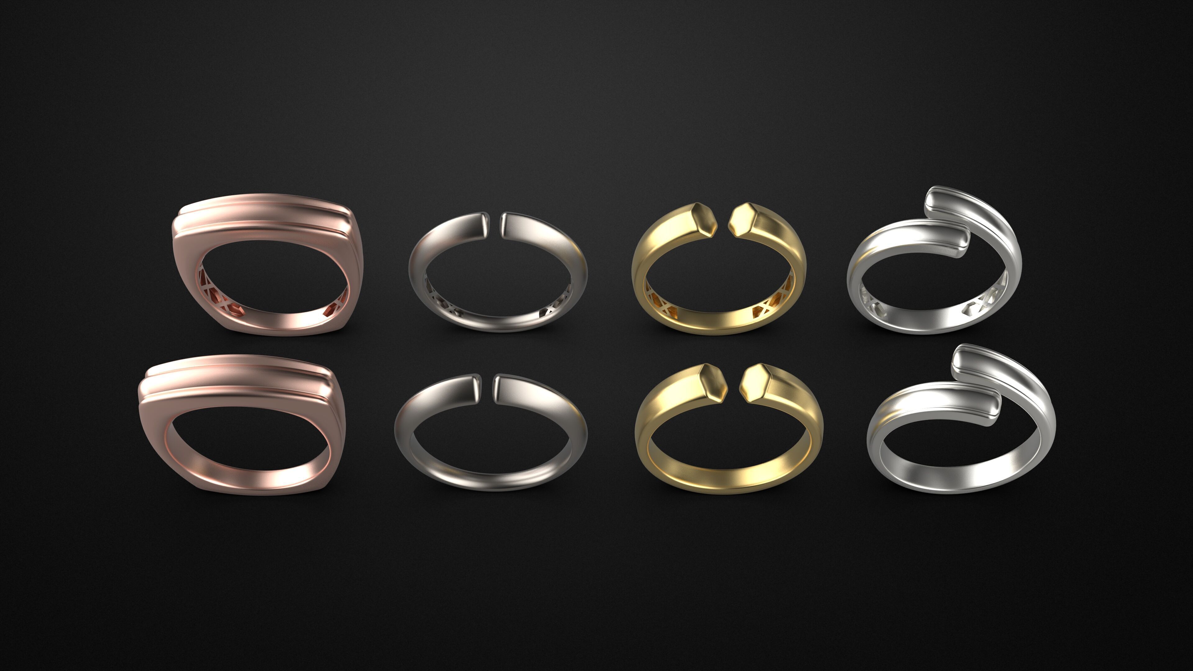 a100-125- rings 3D print model_14