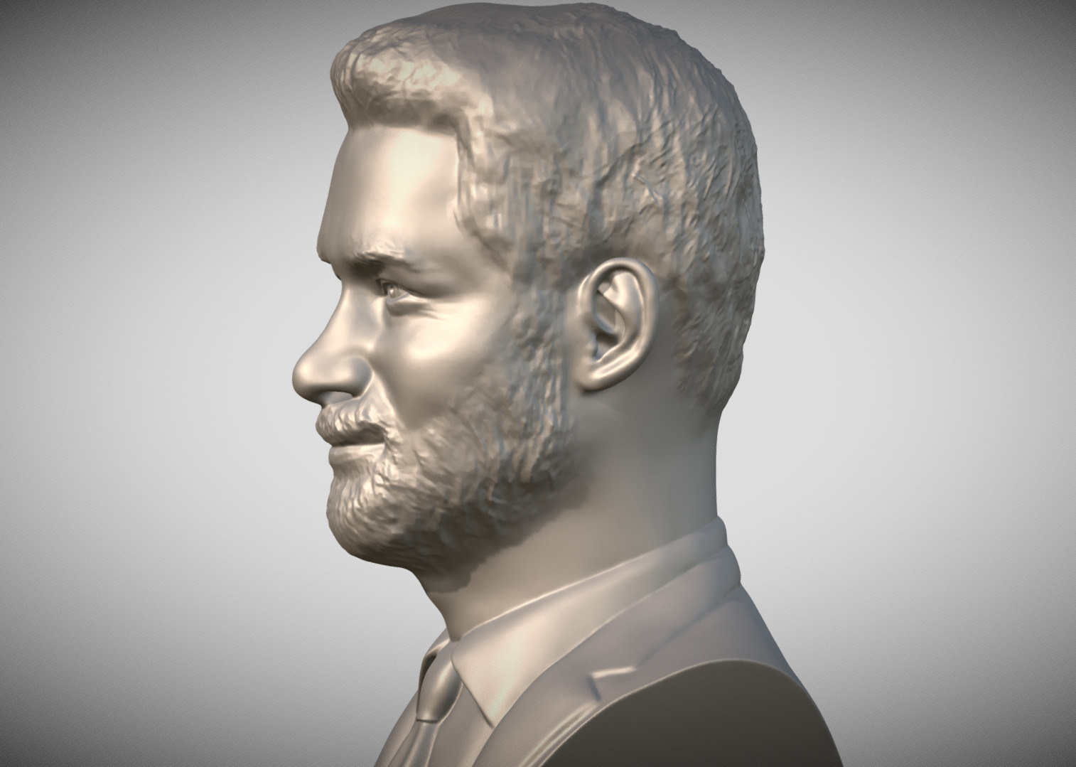 Prince Harry bust 3D print model_3