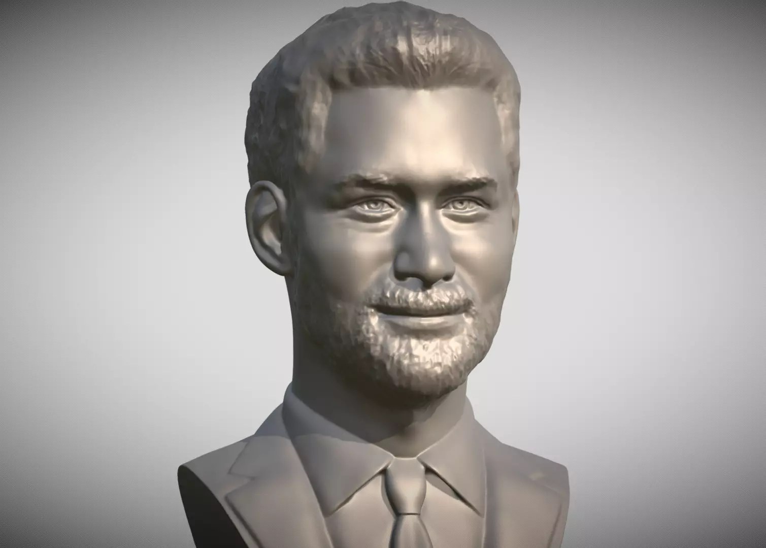 Prince Harry bust 3D print model_0