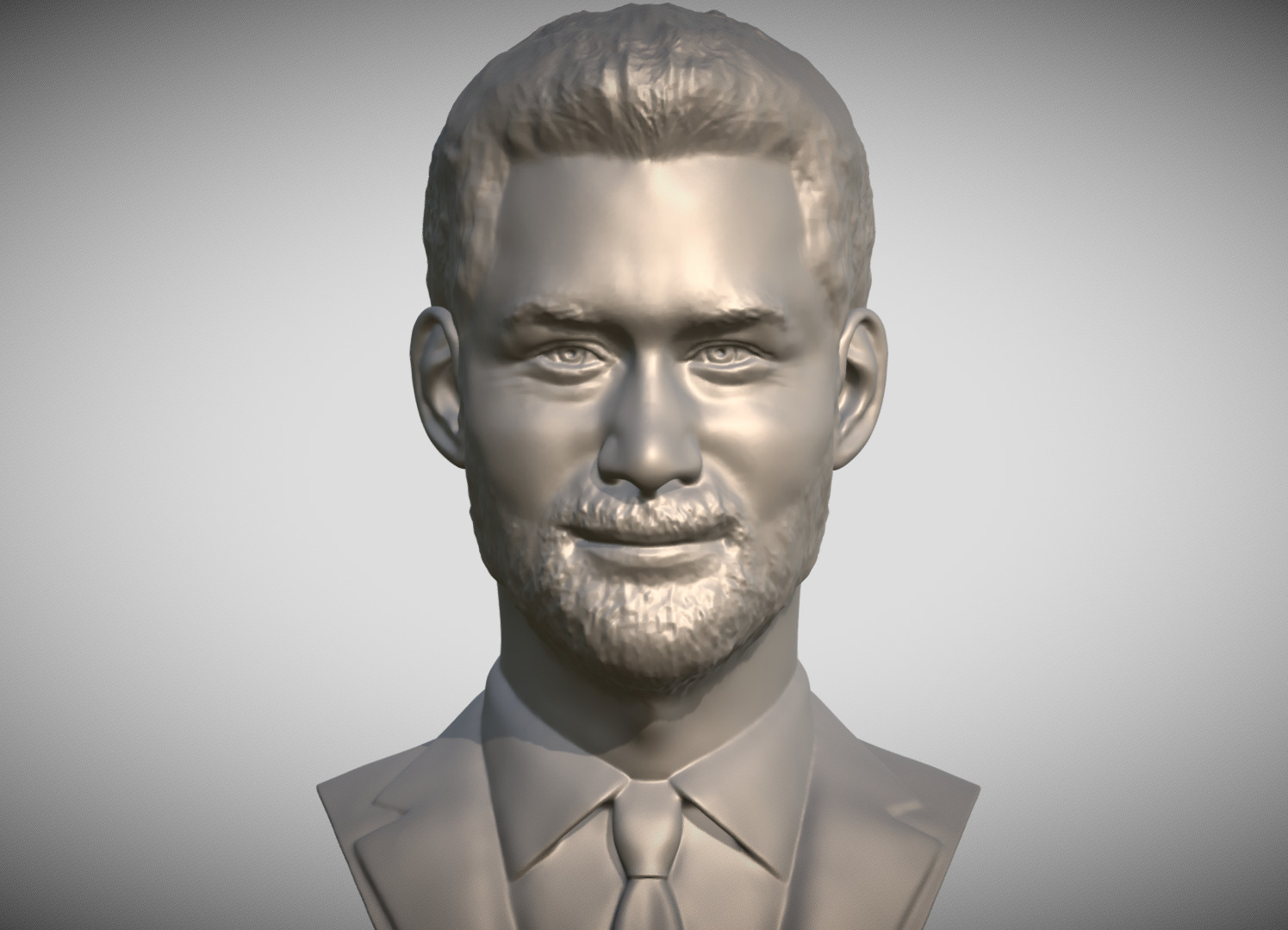 Prince Harry bust 3D print model_1