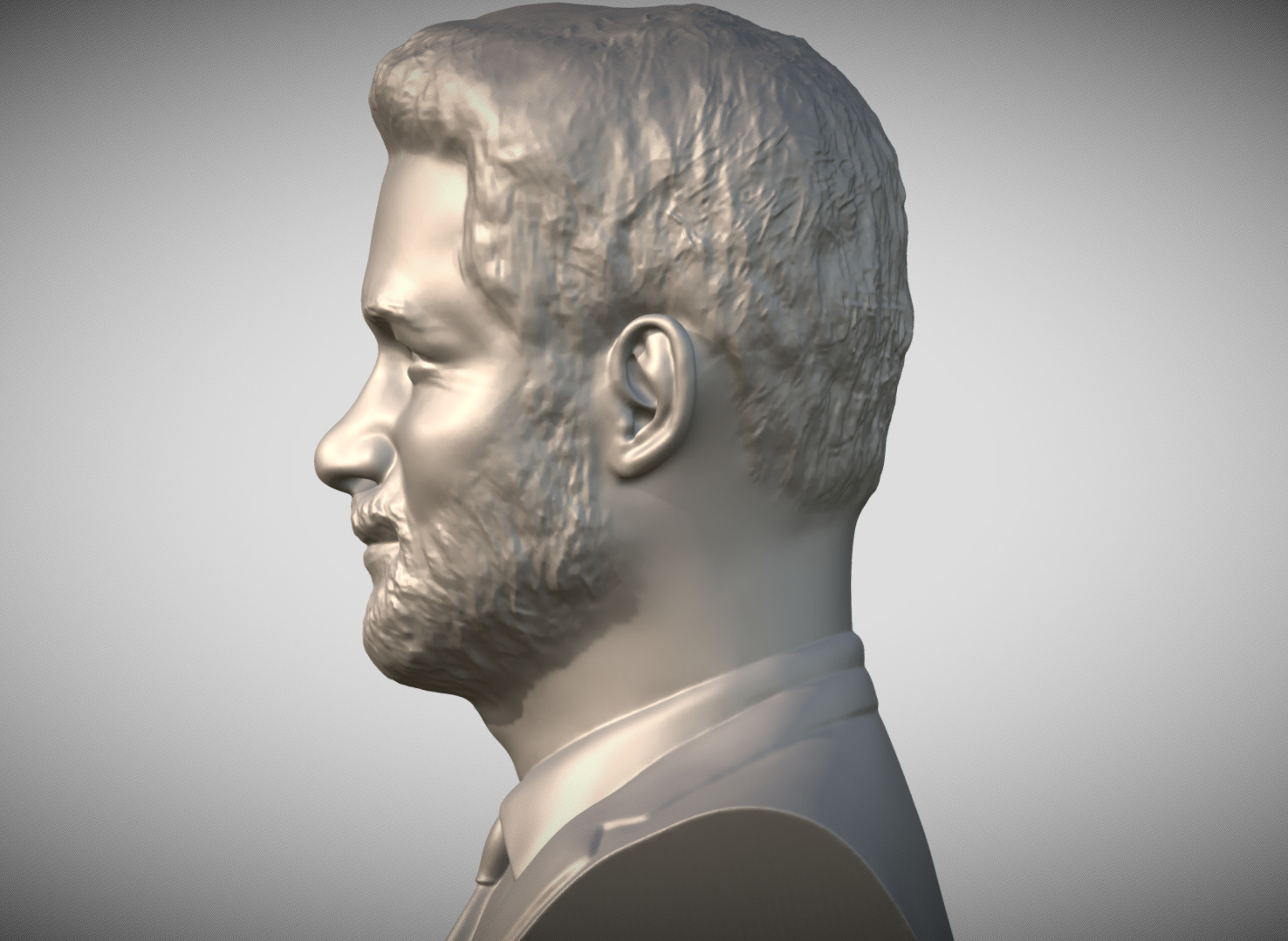 Prince Harry bust 3D print model_4