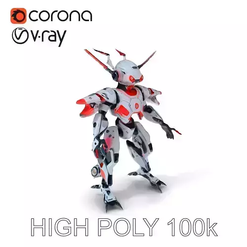 Cyber Mech Guardian with Dynamic Neon Lights