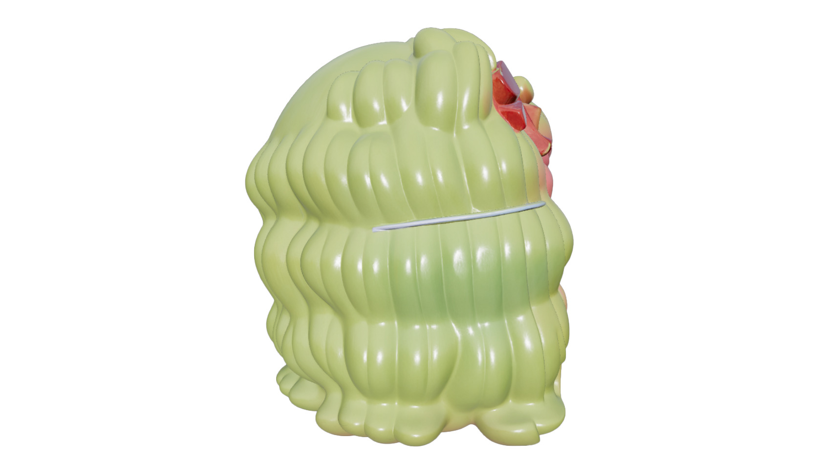   80s Vintage Anime Girl Face Toy Decoration 3D model_2