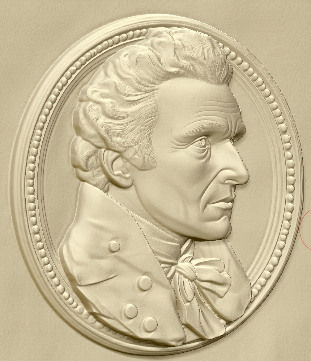 3D Bas-Relief Model of James Monroe 3D print model_2