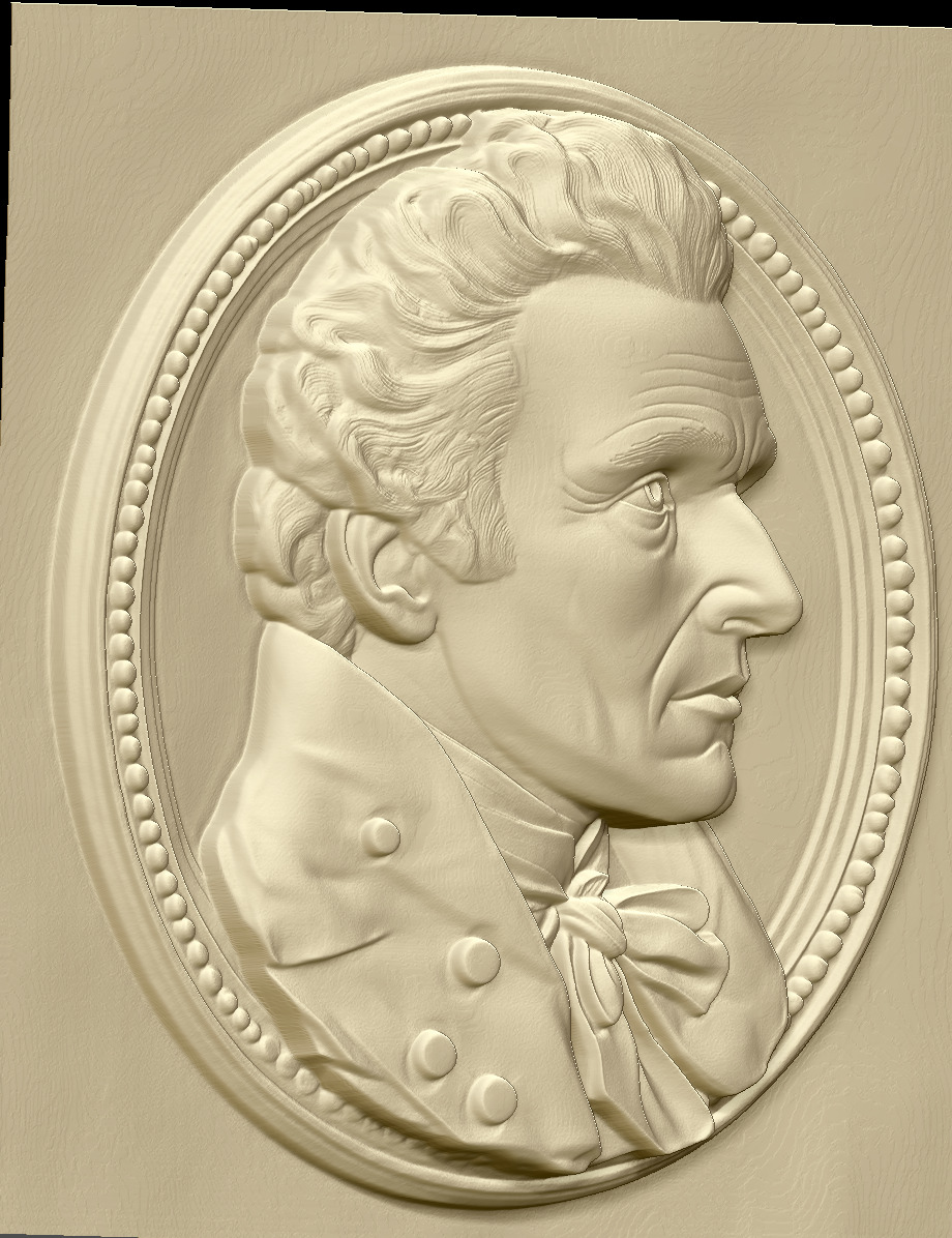 3D Bas-Relief Model of James Monroe 3D print model_3