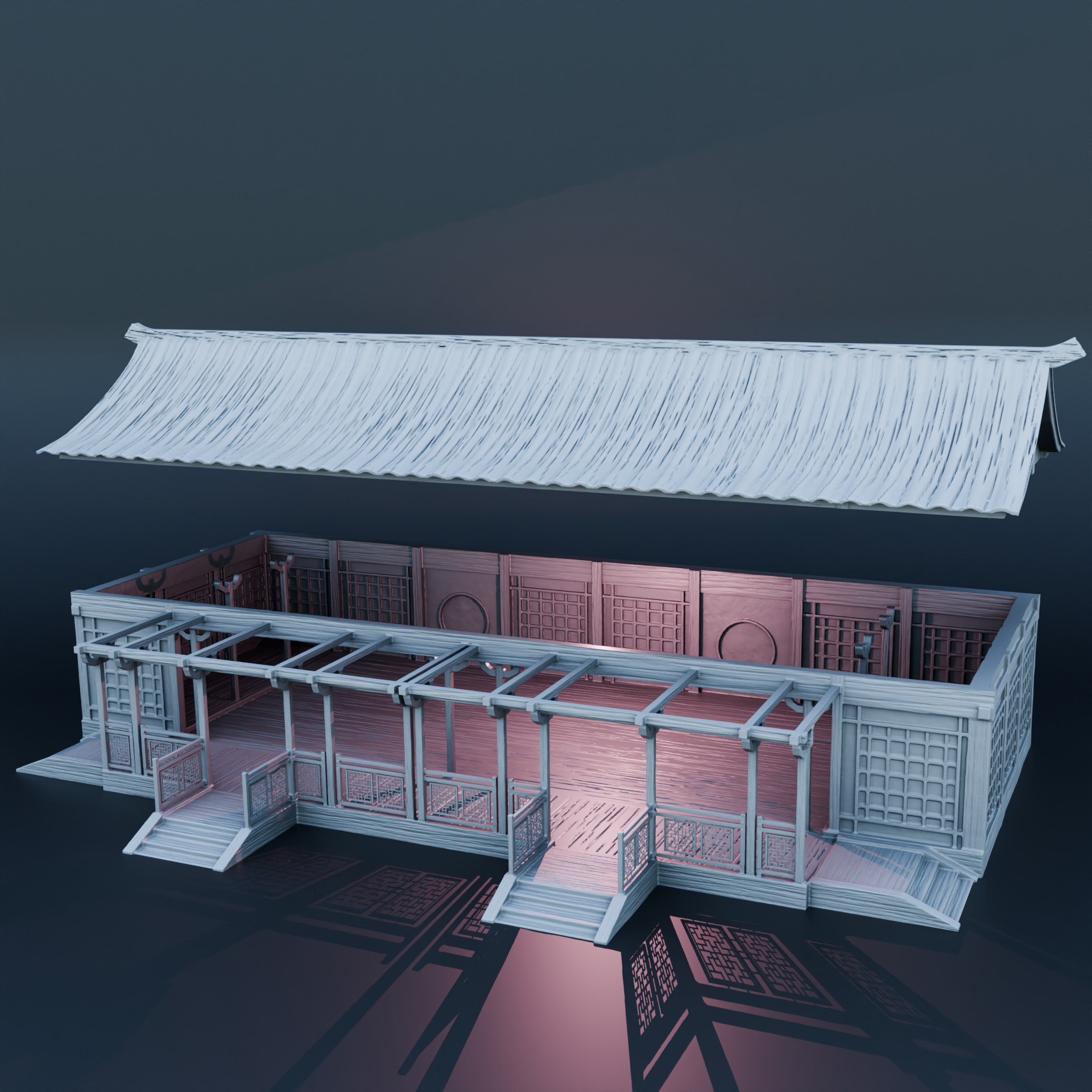 Japanese house 3D print model_1
