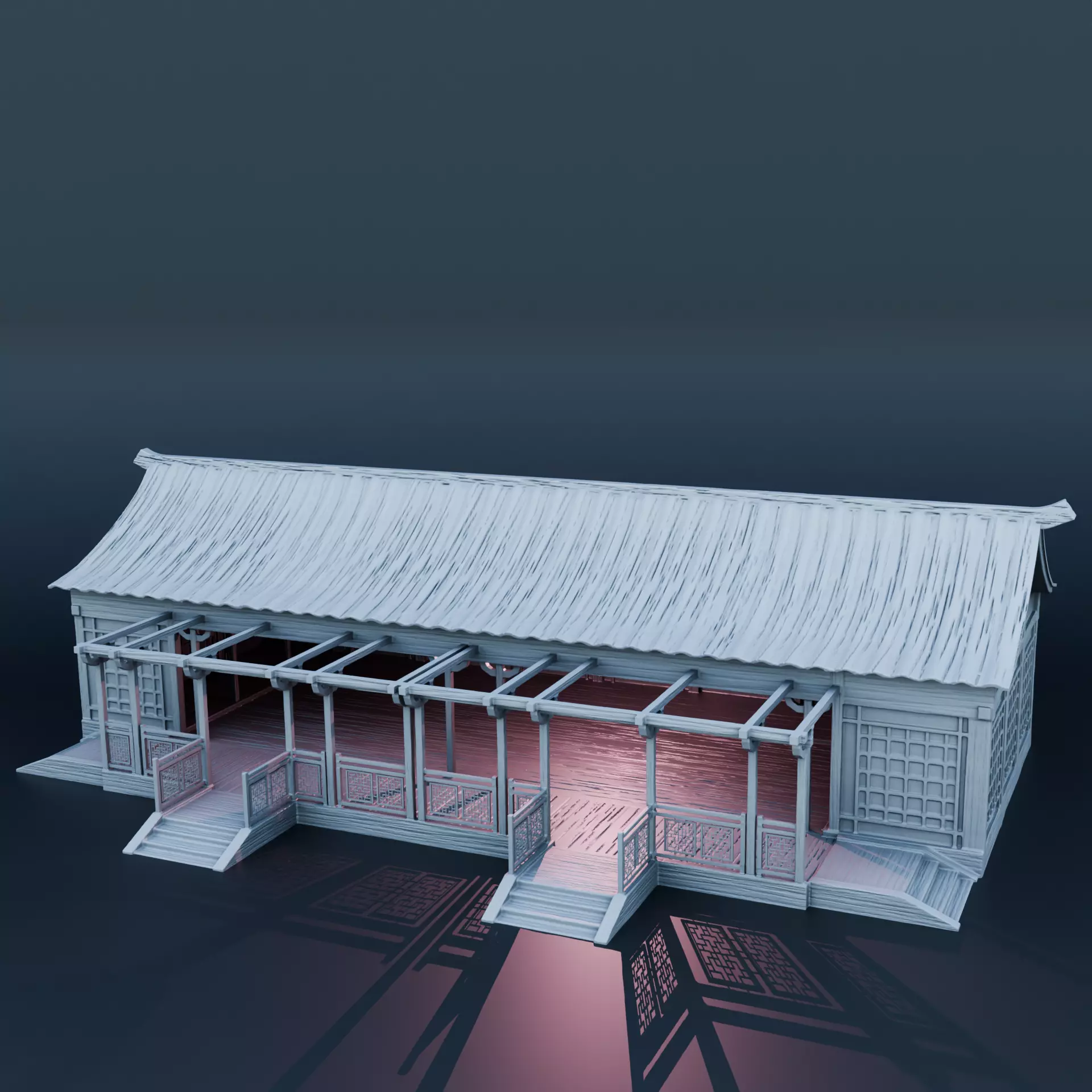 Japanese house 3D print model_0