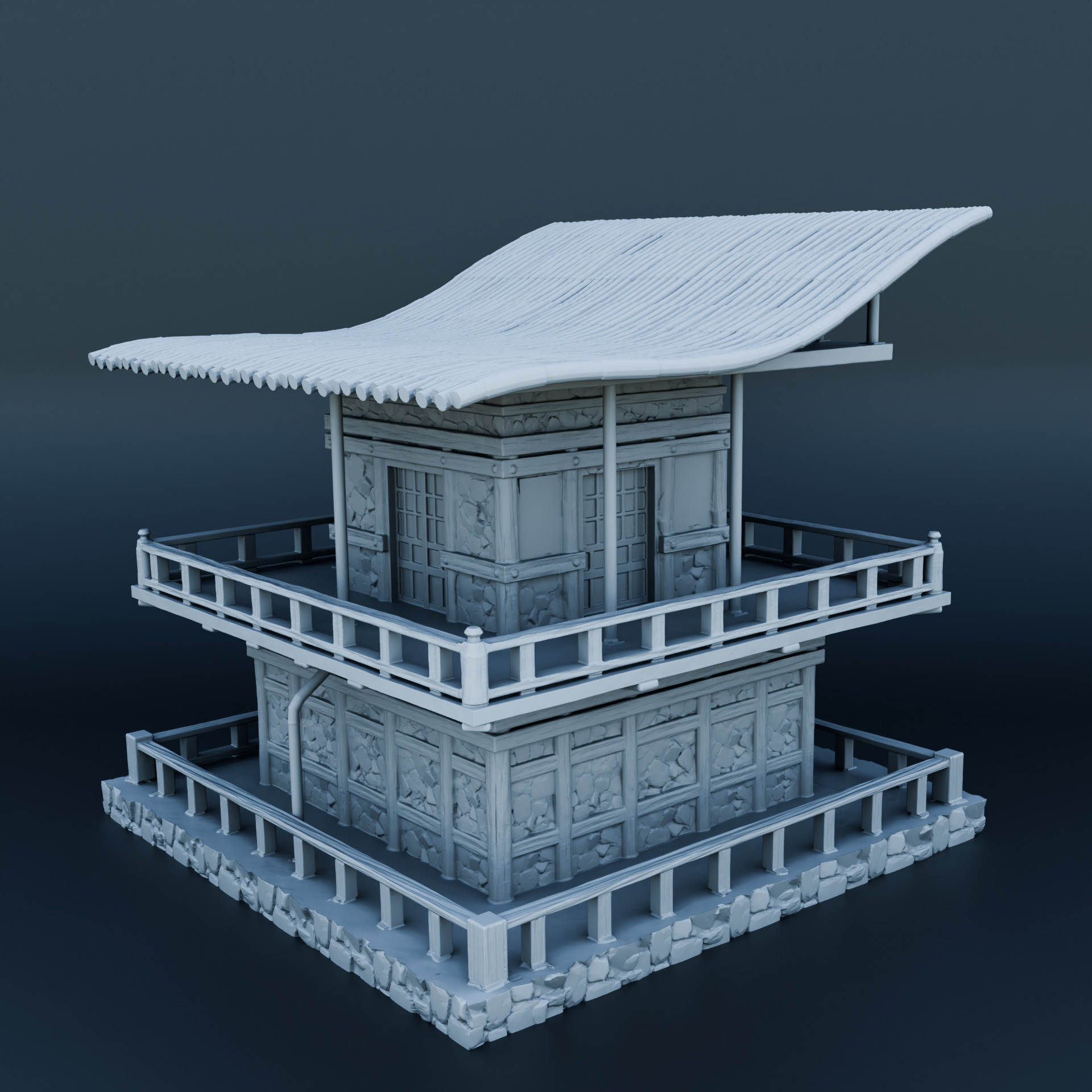 Japanese house 3D print model_1