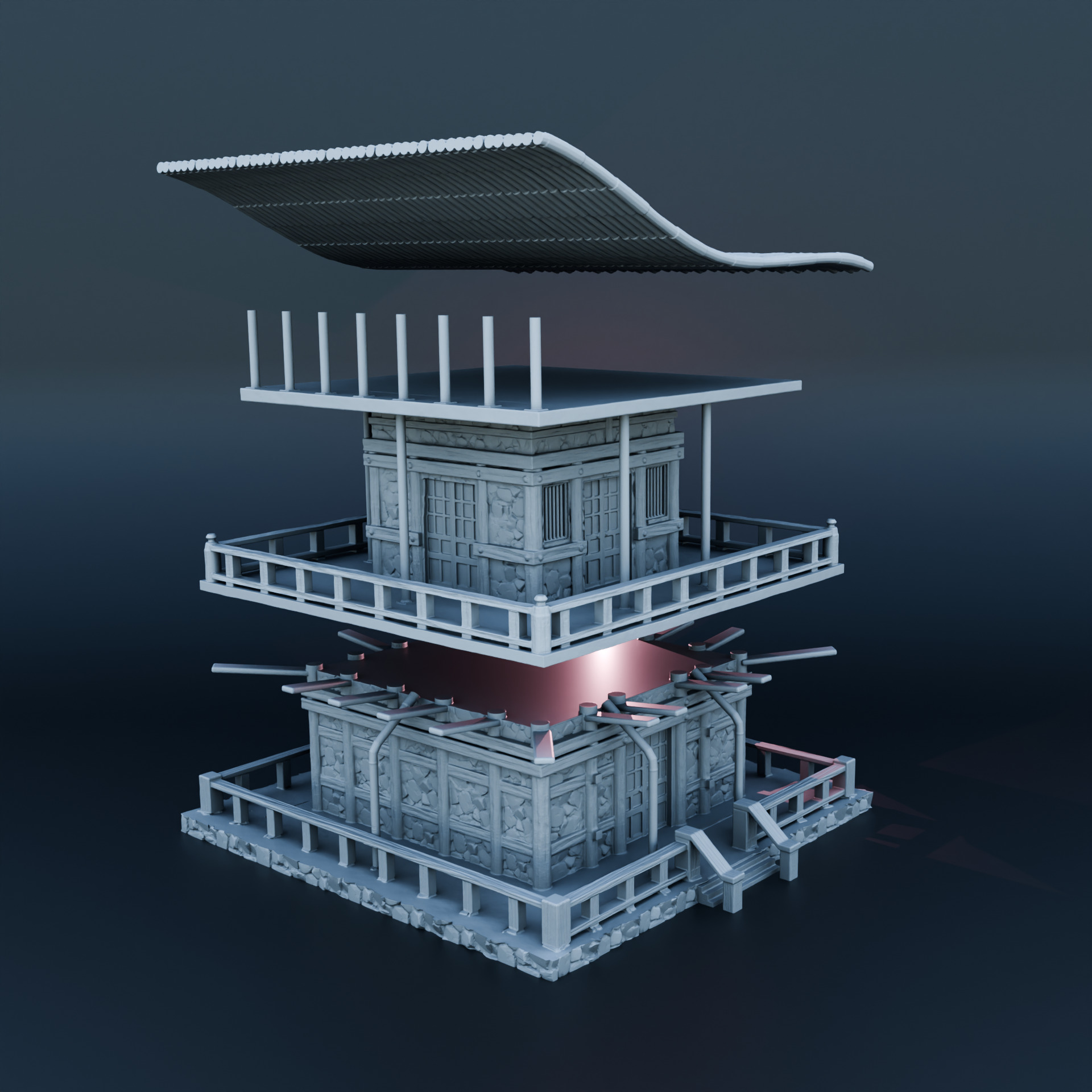 Japanese house 3D print model_2