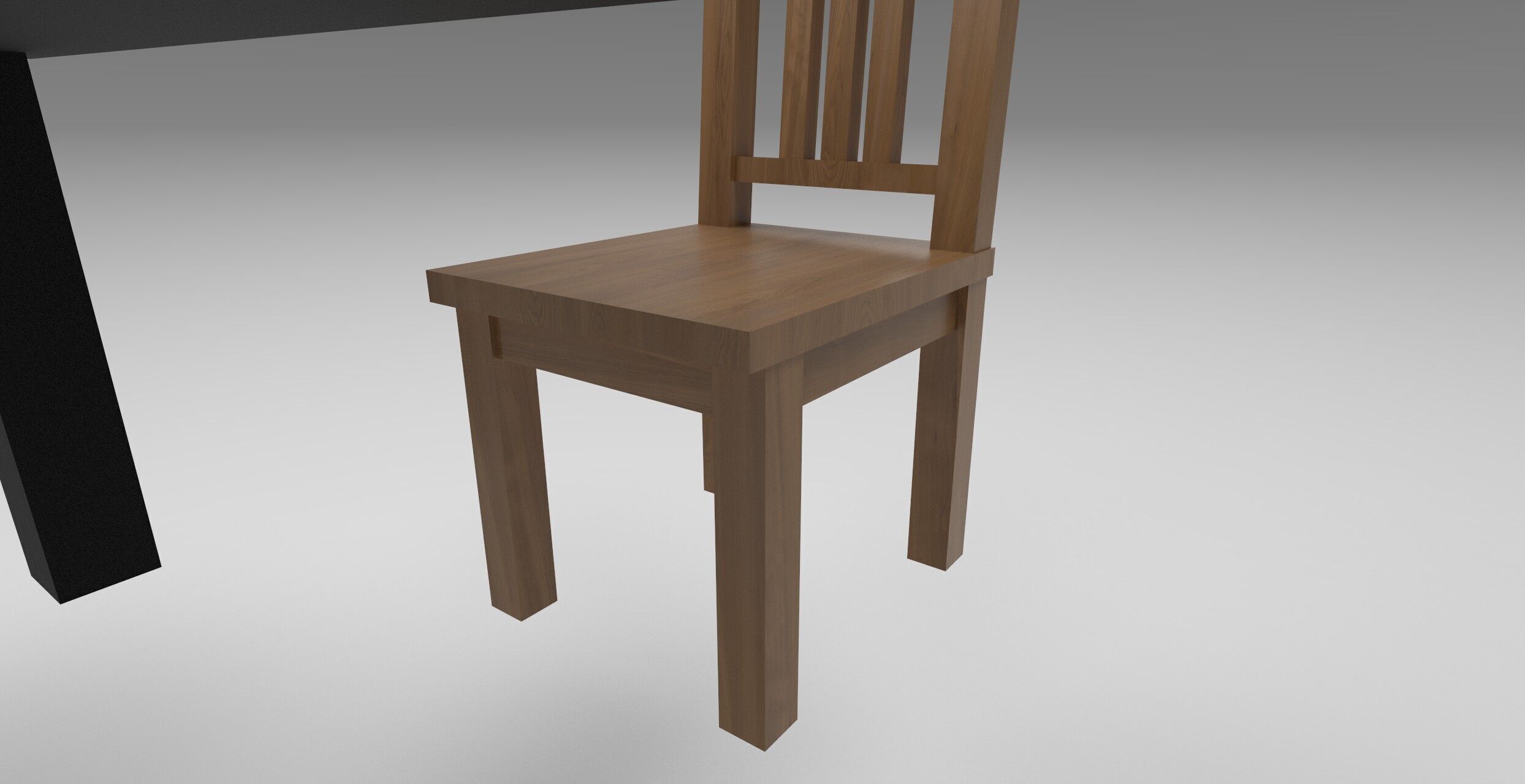3D Furniture Set -Textured Chair and Table with UV Mapping 3D model_5