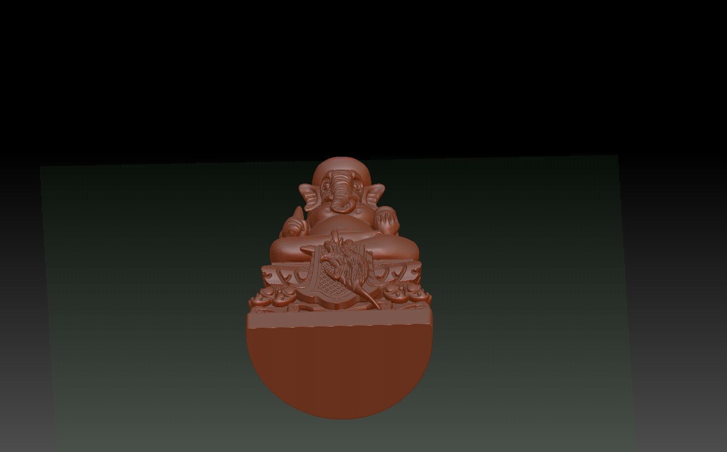 Lord ganesh  3D print model_3