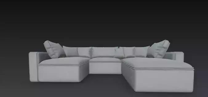 Modular sofa in minimalist style