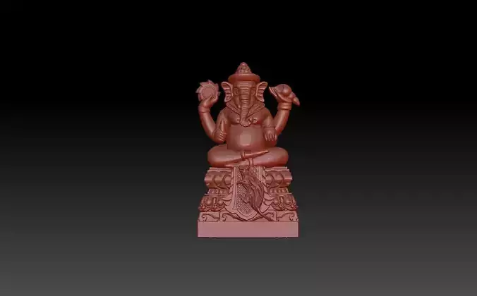 Lord ganesh 4 hand  3D print model