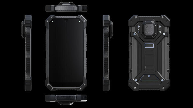 Armored Smartphone Low-poly 3D model