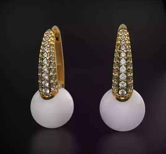 Earrings with diamonds