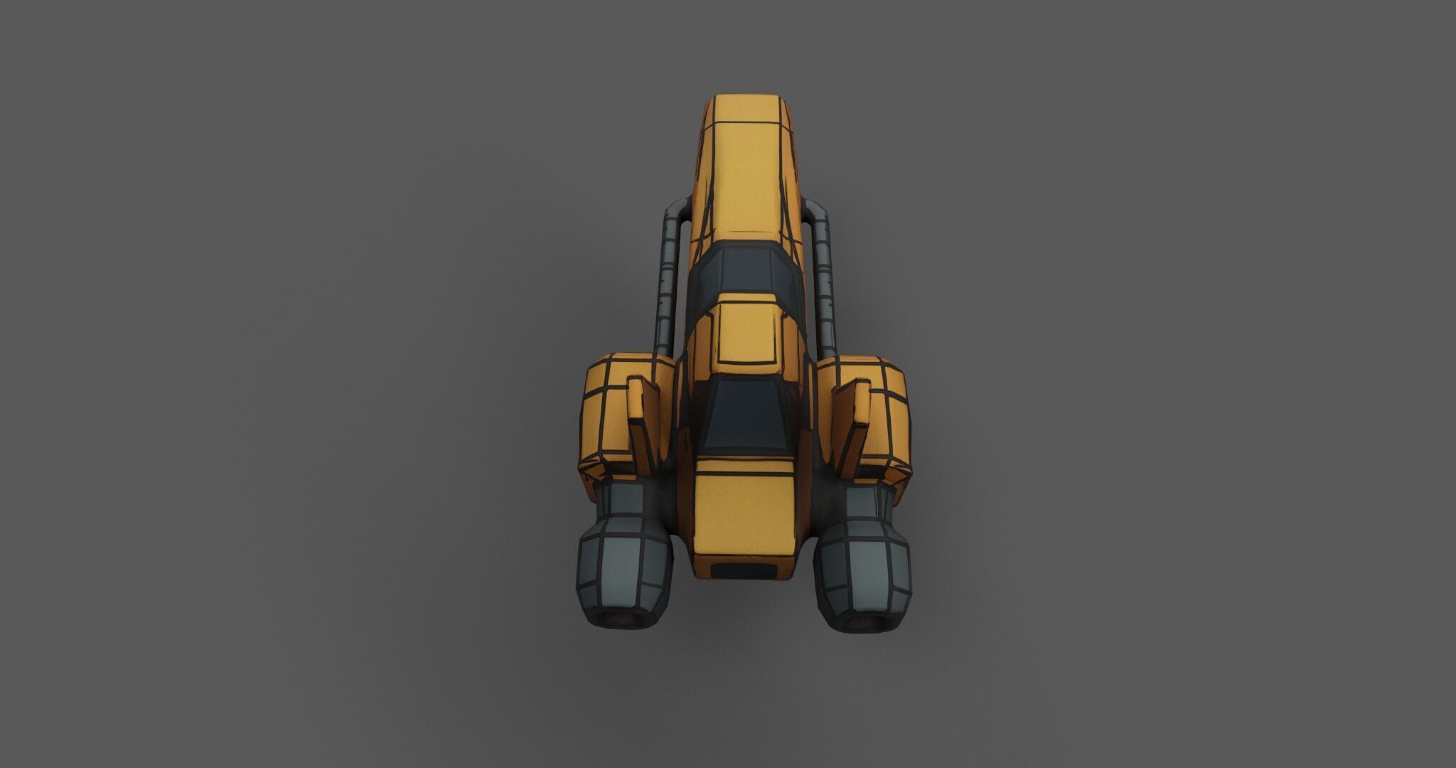 Low Poly Sci-Fi Speeder Stylized Hover Vehicle 3D Model Low-poly 3D model_20