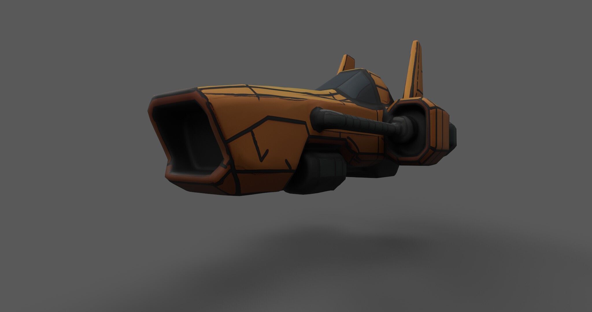 Low Poly Sci-Fi Speeder Stylized Hover Vehicle 3D Model Low-poly 3D model_23