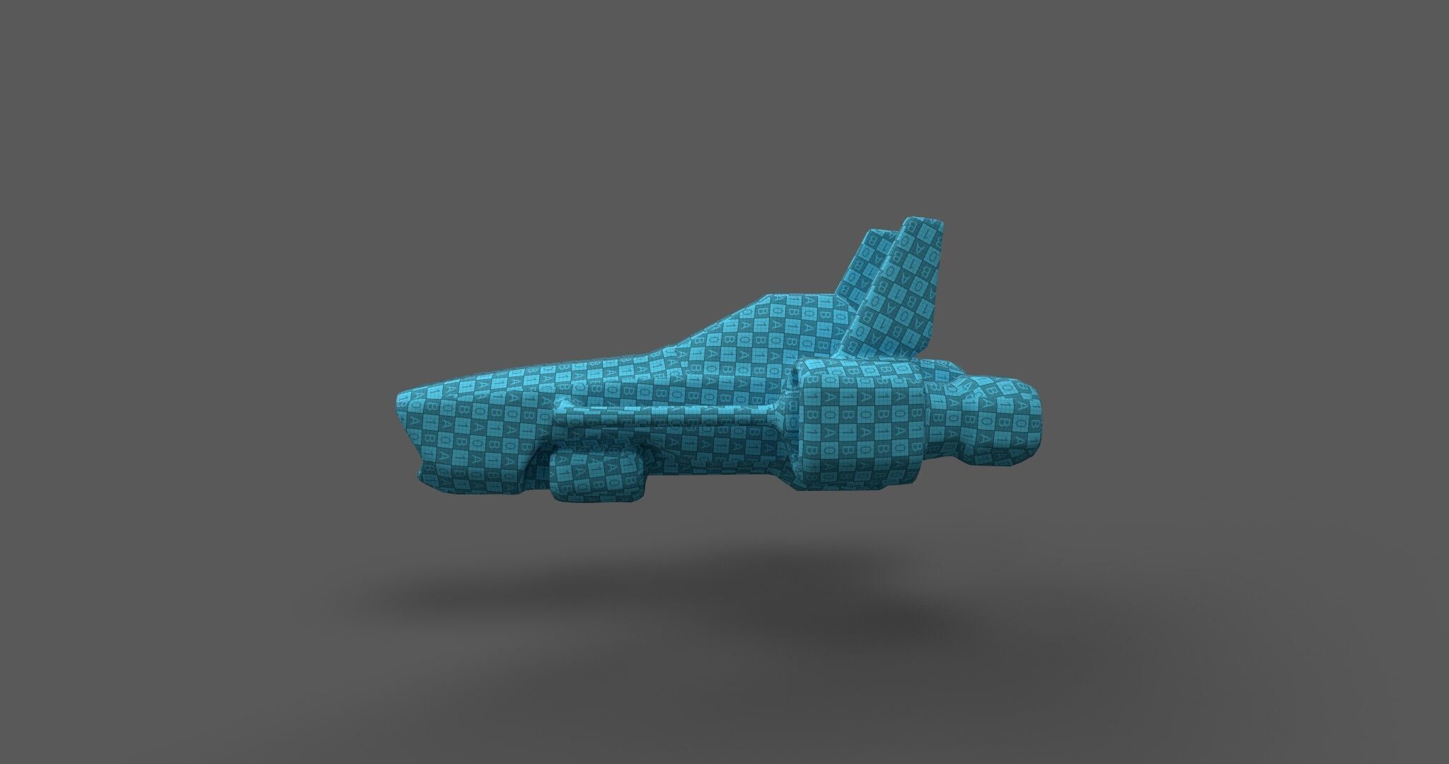 Low Poly Sci-Fi Speeder Stylized Hover Vehicle 3D Model Low-poly 3D model_25