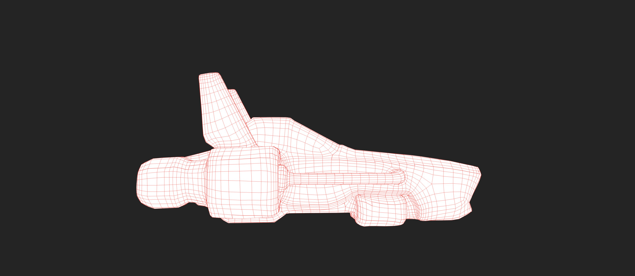 Low Poly Sci-Fi Speeder Stylized Hover Vehicle 3D Model Low-poly 3D model_27