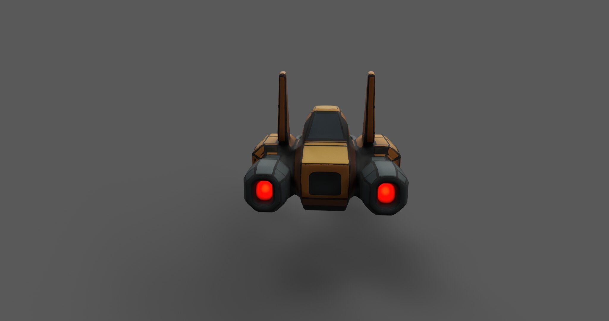 Low Poly Sci-Fi Speeder Stylized Hover Vehicle 3D Model Low-poly 3D model_16