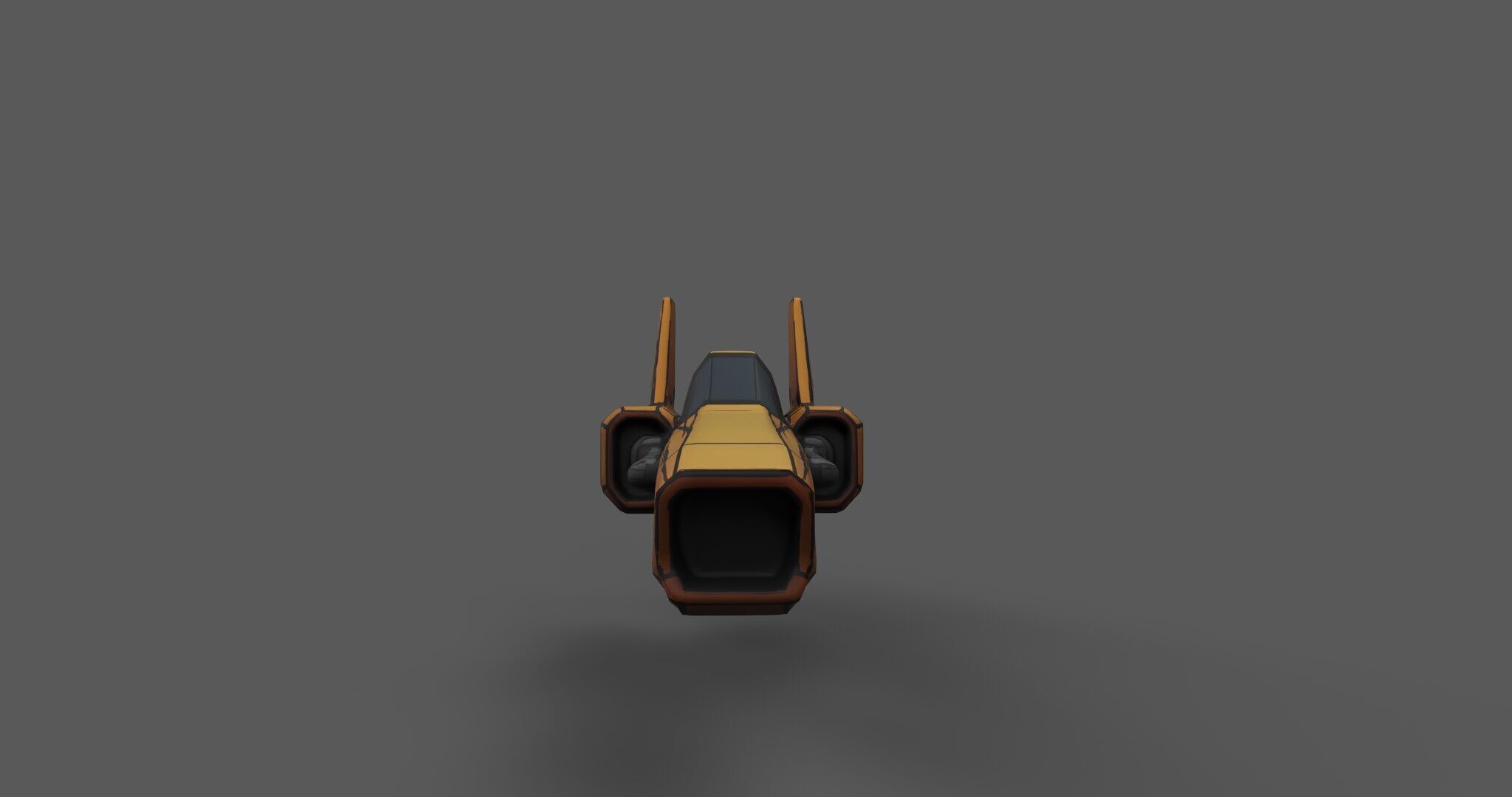 Low Poly Sci-Fi Speeder Stylized Hover Vehicle 3D Model Low-poly 3D model_8