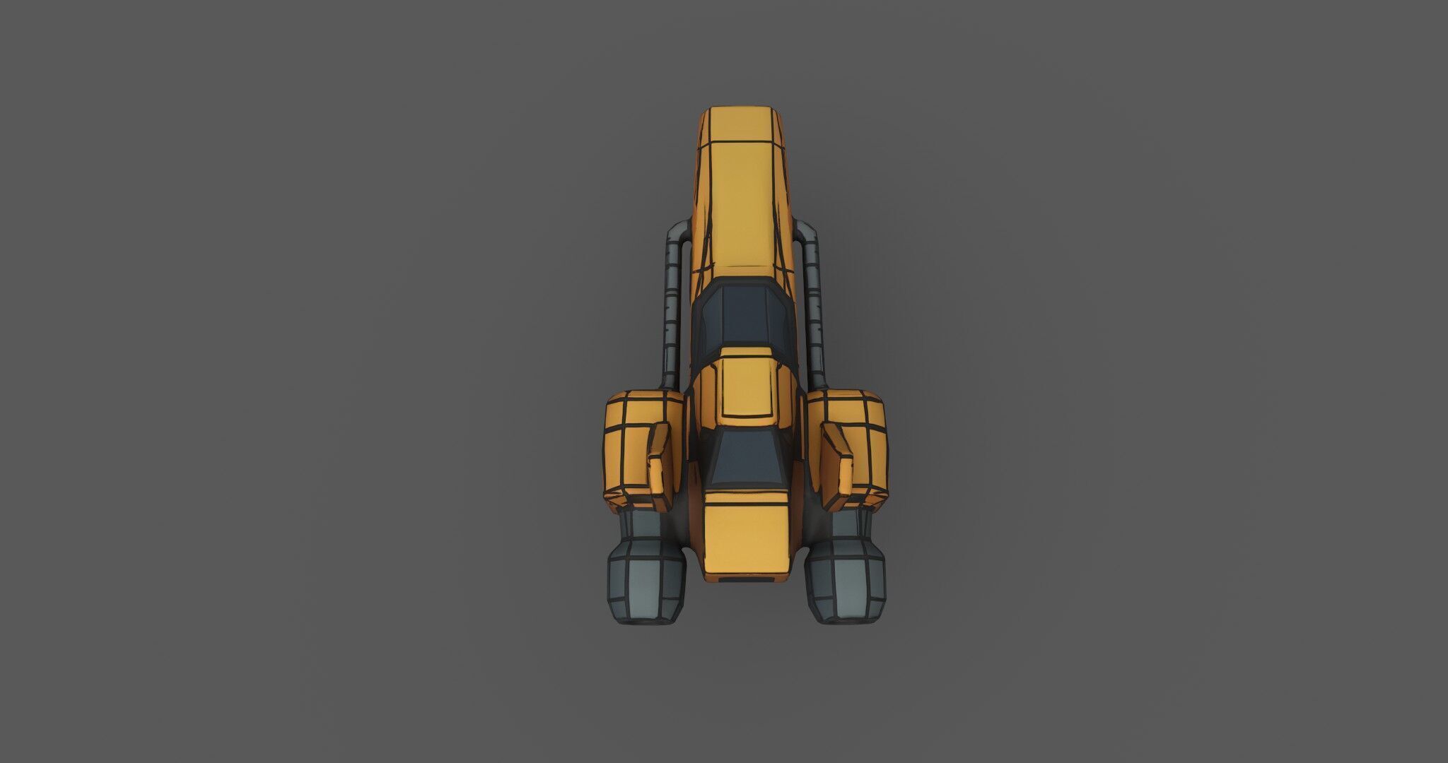 Low Poly Sci-Fi Speeder Stylized Hover Vehicle 3D Model Low-poly 3D model_2