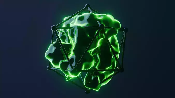 Sci-Fi Parasite 3D Model - Geometry Nodes