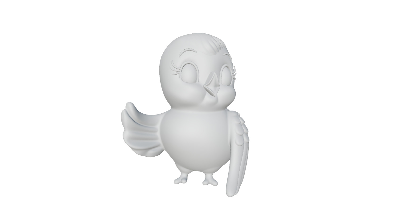  80s Vintage Retro Blue Bird  3D printing 3D model_4