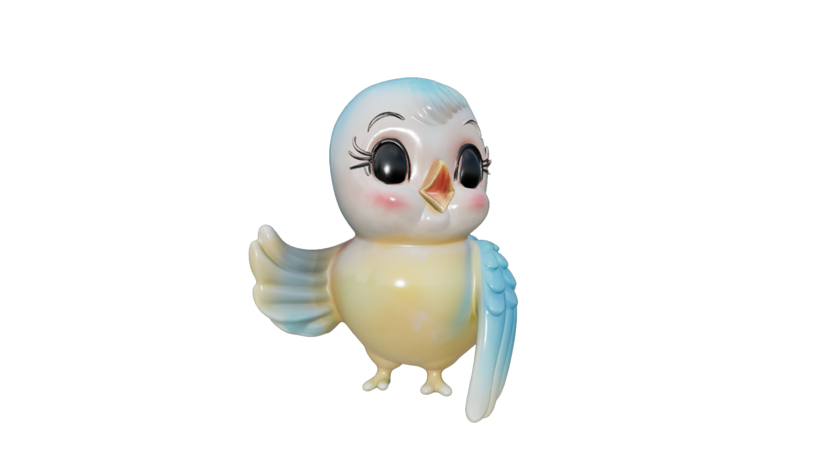  80s Vintage Retro Blue Bird  3D printing 3D model_1