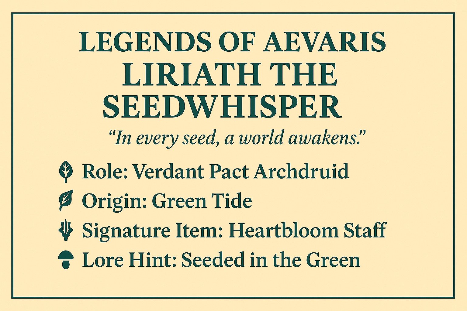 Liriath the Seedwhisper Verdant Pact Archdruid 3D print model_18