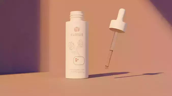 Dropper Bottle 3D Mode Skincare Cosmetic Packaging