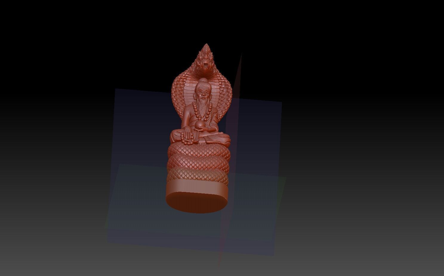 Brahmi man 3D print model_3