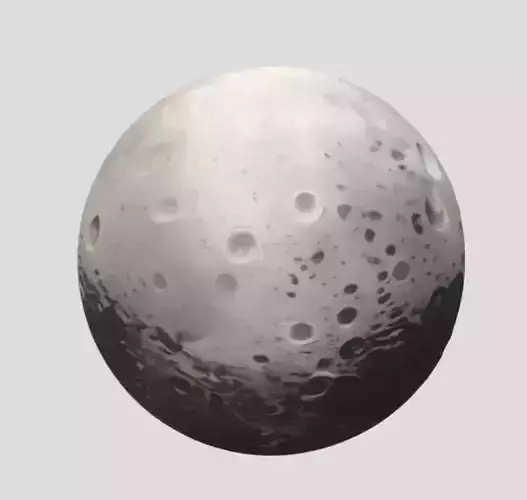 Moon 3D Model PBR Textured Realistic Celestial Asset
