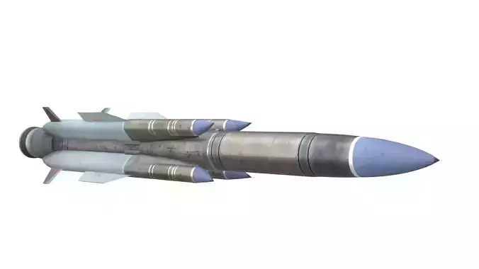 Kh-31AD Russian Anti Radar Missale Game Ready PBR Model Low-poly 3D model
