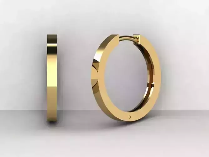 16 mm inside 2 mm witdh flat earring