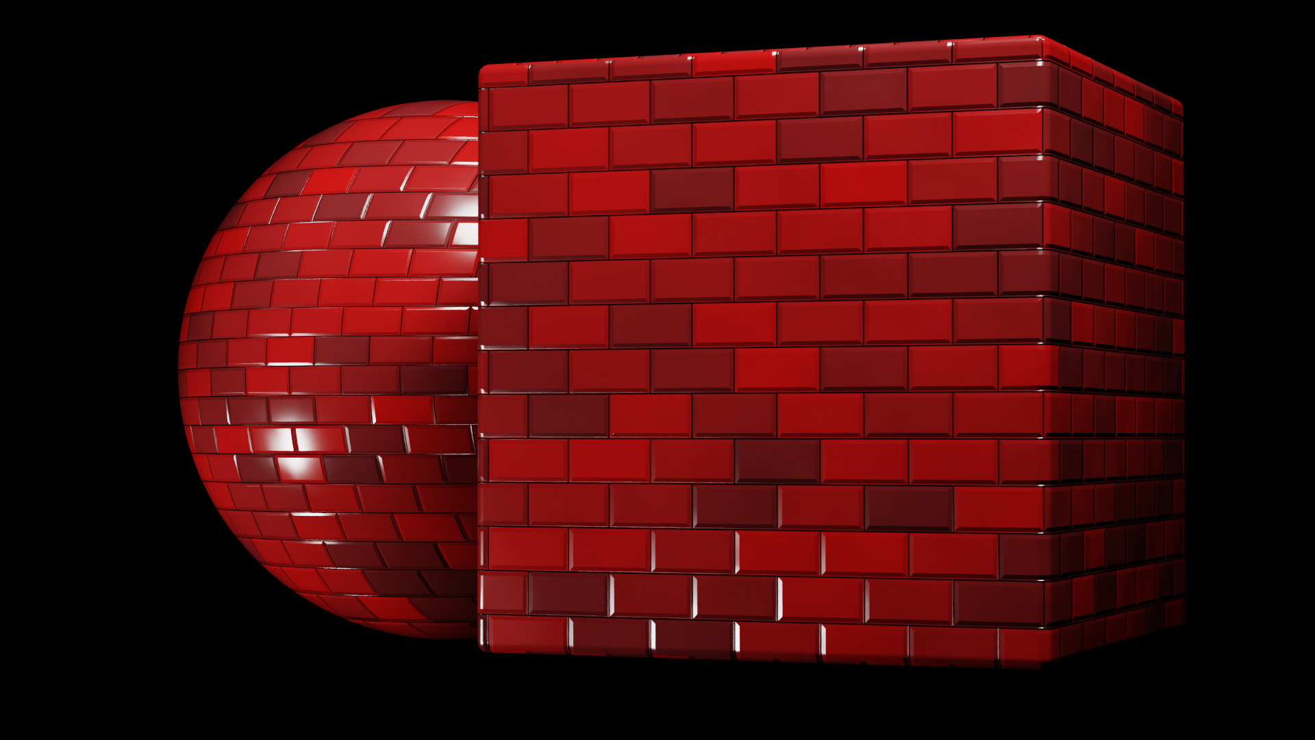 Fully Procedural Blue Tile Wall Material Texture_4