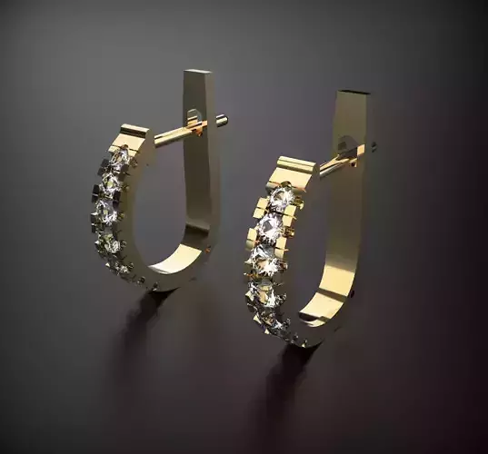Earrings with diamonds