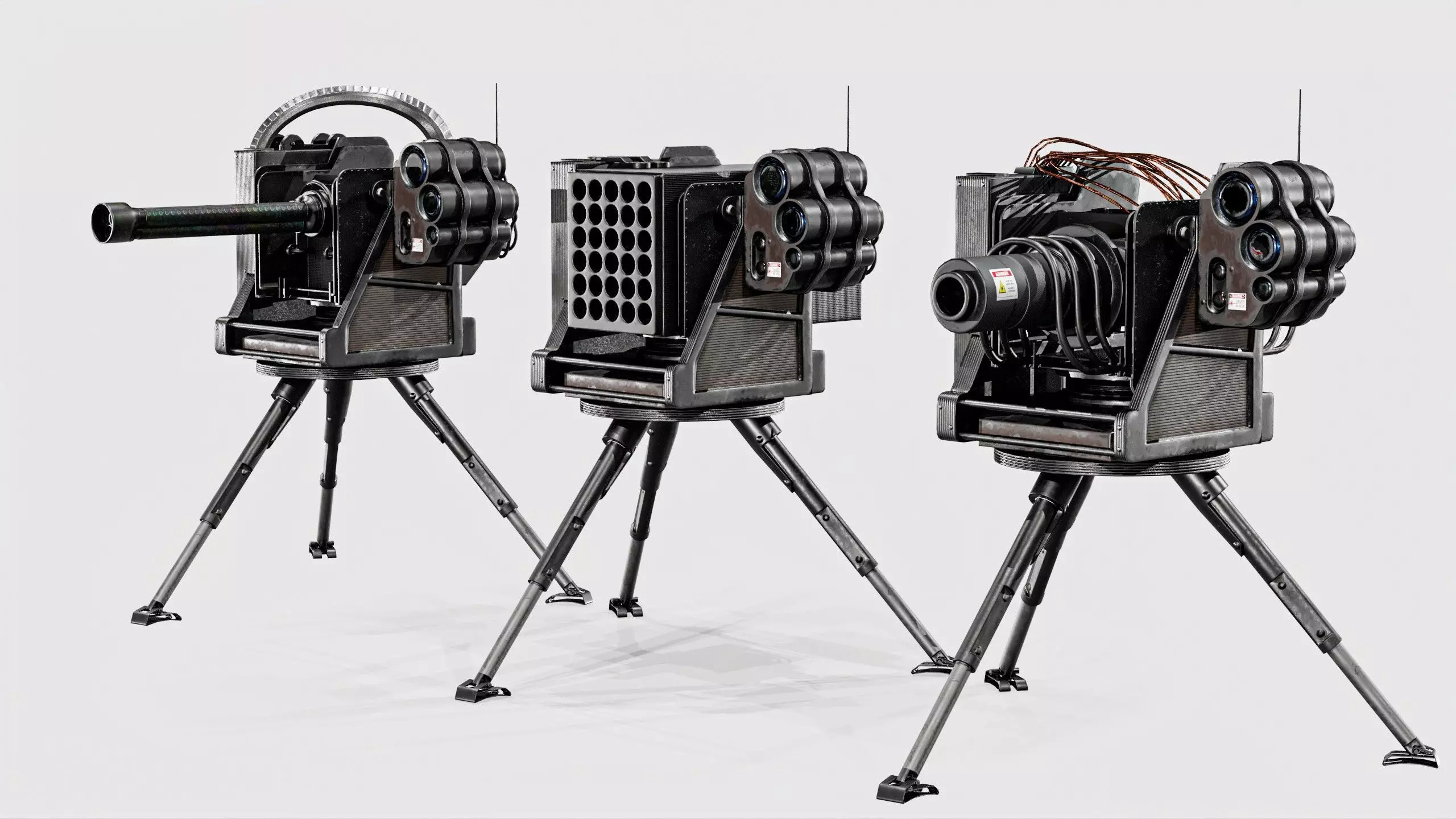 Defense Weapon Systems Low-poly 3D model