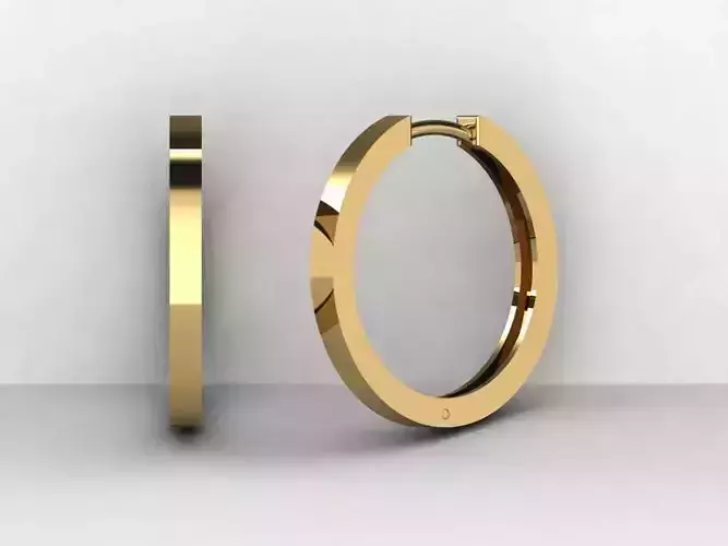 18 mm inside 2 mm witdh flat earring