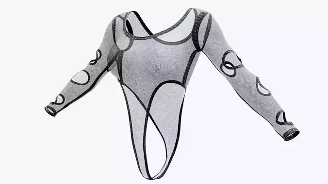 Lace Bodysuit  Low-poly 3D model