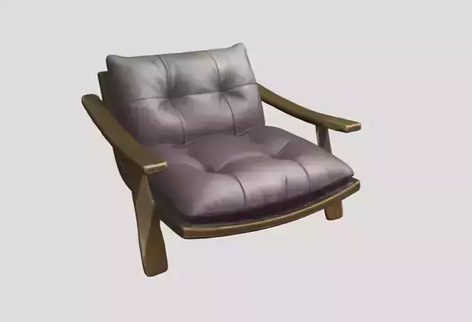 Modern Chair 3D Model PBR Textured Interior Furniture Asset Low-poly 3D model