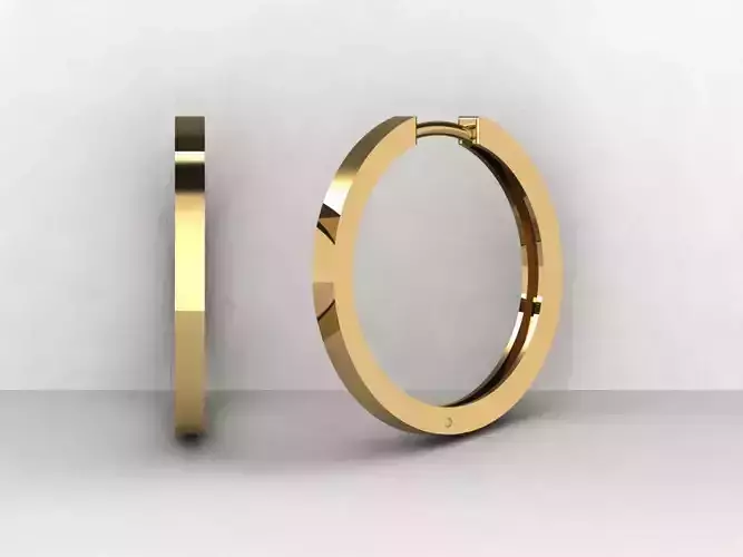 20 mm inside 2 mm witdh flat earring